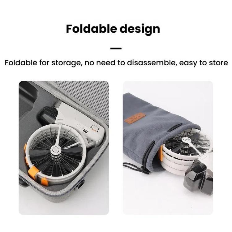 For DJI Flip CQT 4 In 1 Drone Folding Booster Stand Scratch and Wear Resistant Landing Protective Bracket(Black) - free shipping - PMC TechLife - Order now!