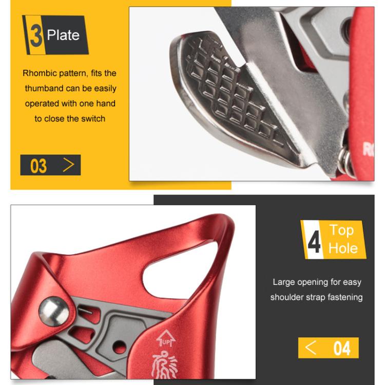 XINDA TP-XS04 Outdoor Climbing Chest Rope Ascender Belay Ascender Climbers Cave Exploration Protective Gear(Red) - Mountaineering Outfit by XINDA | Online Shopping South Africa | PMC TechLife | Buy Now Pay Later Mobicred