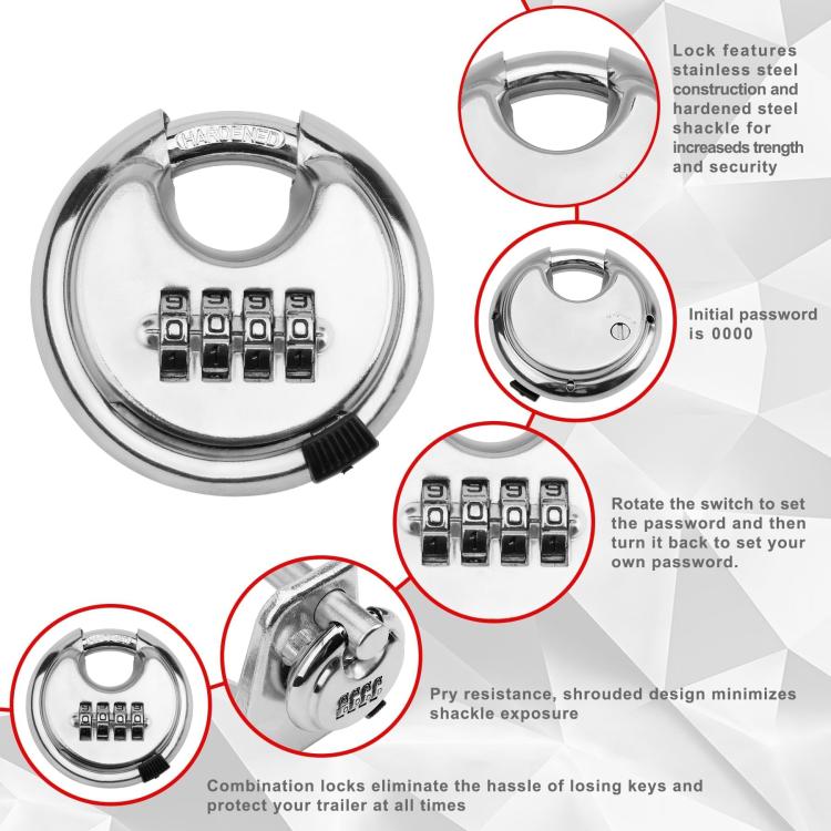 Coupler Gooseneck Hitch Trailer Lock For Heavy Trailer Transporter RV, Color: Silver Without Lock - Towing Bars by PMc TechLife | Online Shopping South Africa | PMc TechLife | Buy Now Pay Later Mobicred
