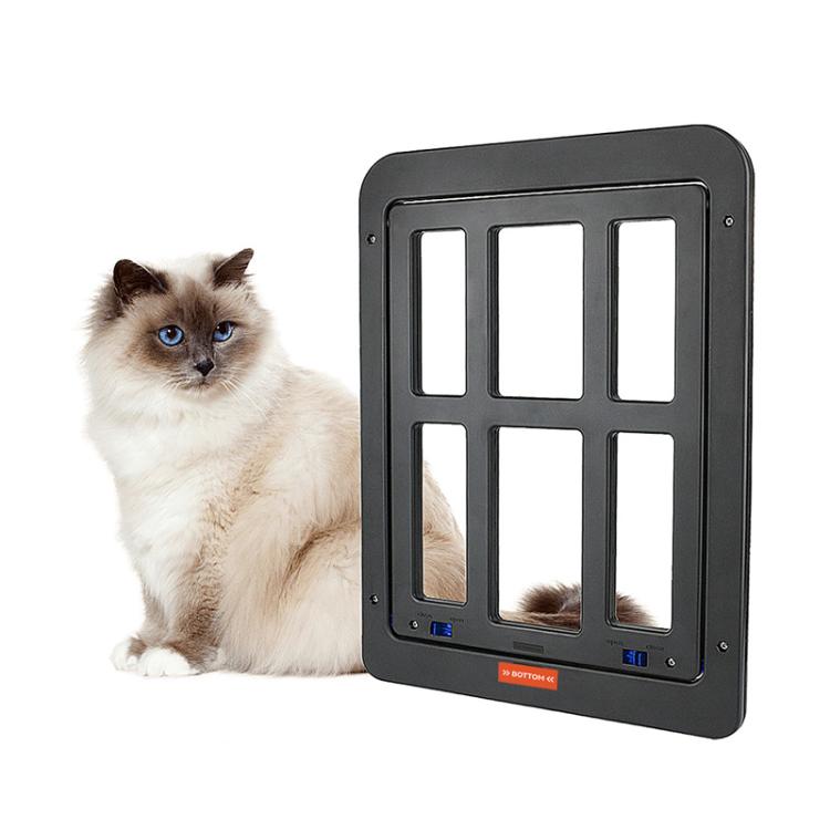 25 x 31.5cm Pet Screen Door Cats And Dogs Free Entry and Exit Lattice Door(Black) - Pet Screen Doors by PMC TechLife | Online Shopping South Africa | PMC TechLife | Buy Now Pay Later Mobicred