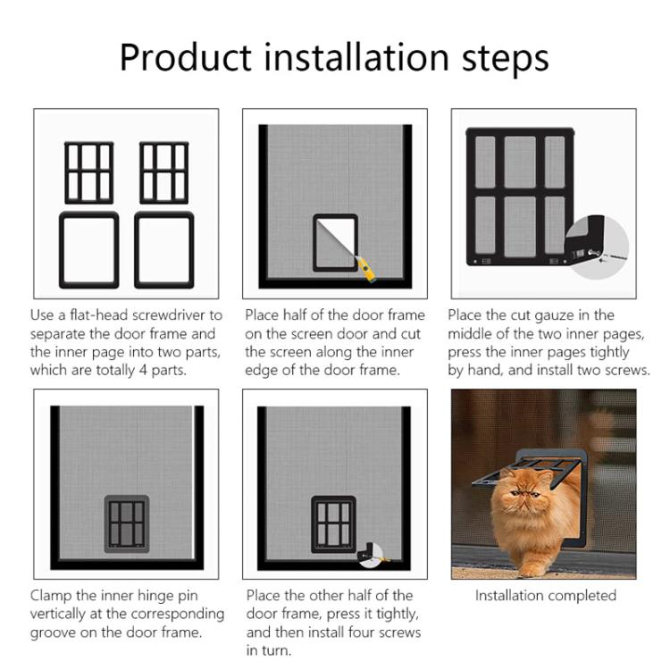 25 x 31.5cm Pet Screen Door Cats And Dogs Free Entry and Exit Lattice Door(White) - Pet Screen Doors by PMC TechLife | Online Shopping South Africa | PMC TechLife | Buy Now Pay Later Mobicred