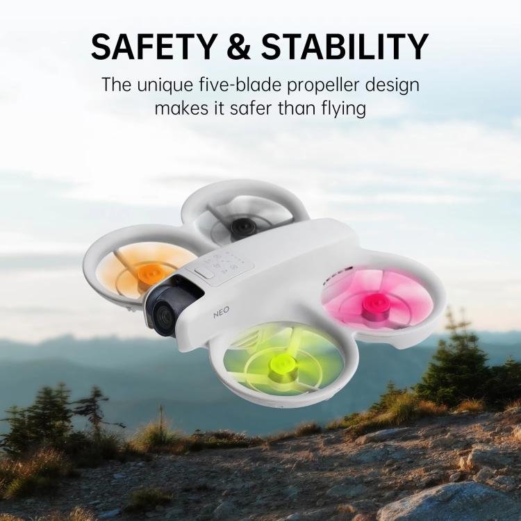 1pair For DJI Neo RCSTQ Drone 5 Blade Paddle Quick Release Replacement Blade(Gray) - DIY Propeller by RCSTQ | Online Shopping South Africa | PMc TechLife | Buy Now Pay Later Mobicred