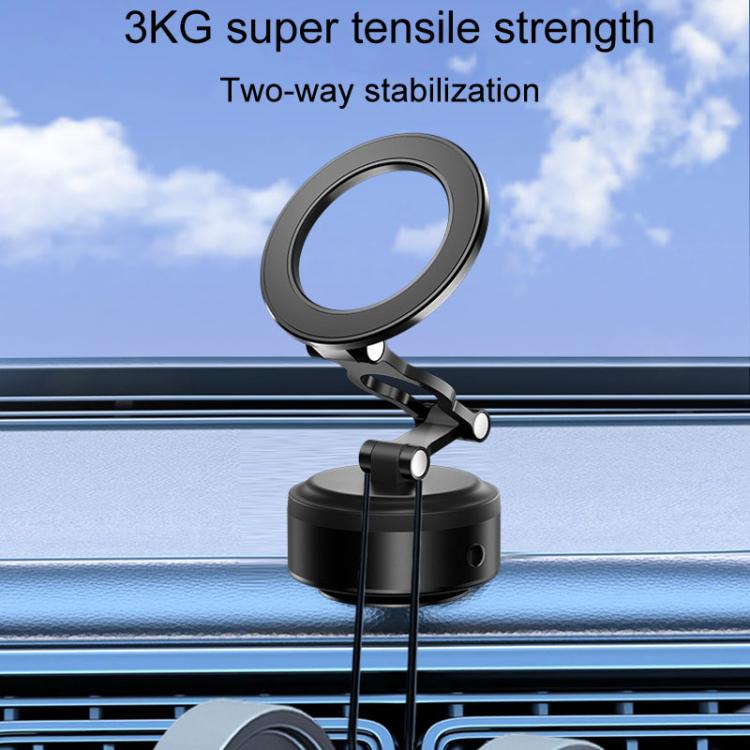 D23-2 Vehicle Vacuum Adsorption Mobile Phone Holder Folding Magnetic Dashboard Navigation Holder(Silver) - Universal Car Holders by PMc TechLife | Online Shopping South Africa | PMc TechLife | Buy Now Pay Later Mobicred