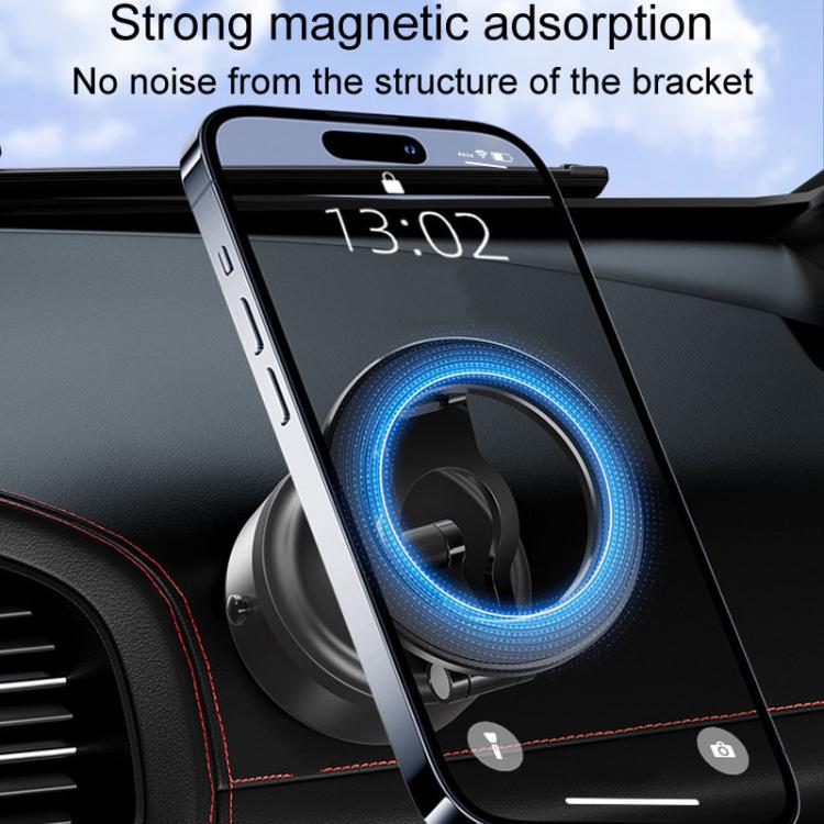 D23-2 Vehicle Vacuum Adsorption Mobile Phone Holder Folding Magnetic Dashboard Navigation Holder(Silver) - Universal Car Holders by PMc TechLife | Online Shopping South Africa | PMc TechLife | Buy Now Pay Later Mobicred
