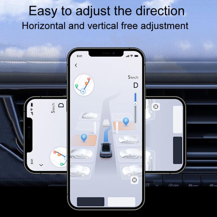 D23-2 Vehicle Vacuum Adsorption Mobile Phone Holder Folding Magnetic Dashboard Navigation Holder(Black) - Universal Car Holders by PMc TechLife | Online Shopping South Africa | PMc TechLife | Buy Now Pay Later Mobicred