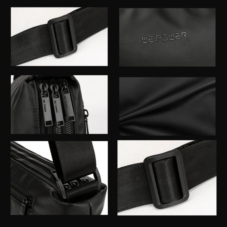 WEPOWER Simple Shoulder Bag For Men Light Casual Commuter Messenger Pack(Black) - Single-shoulder Bags by WEPOWER | Online Shopping South Africa | PMc TechLife | Buy Now Pay Later Mobicred