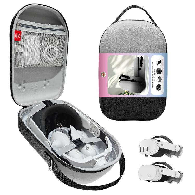 For Meta Quest 3S / 3 VR Headset JYS Storage Bag Handbag(Black and White) - free shipping - PMC TechLife - Order now!