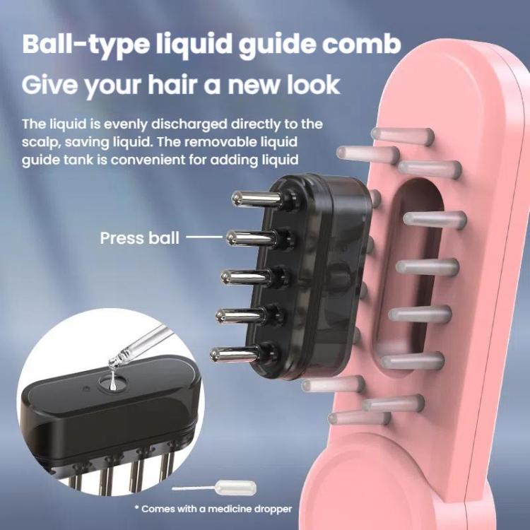 Hair Oil Applicator Roller Ball Red / Blue Light Electric Massage Comb Hair Regrowth Conductive Comb(White) - free shipping - PMC TechLife - Order now!