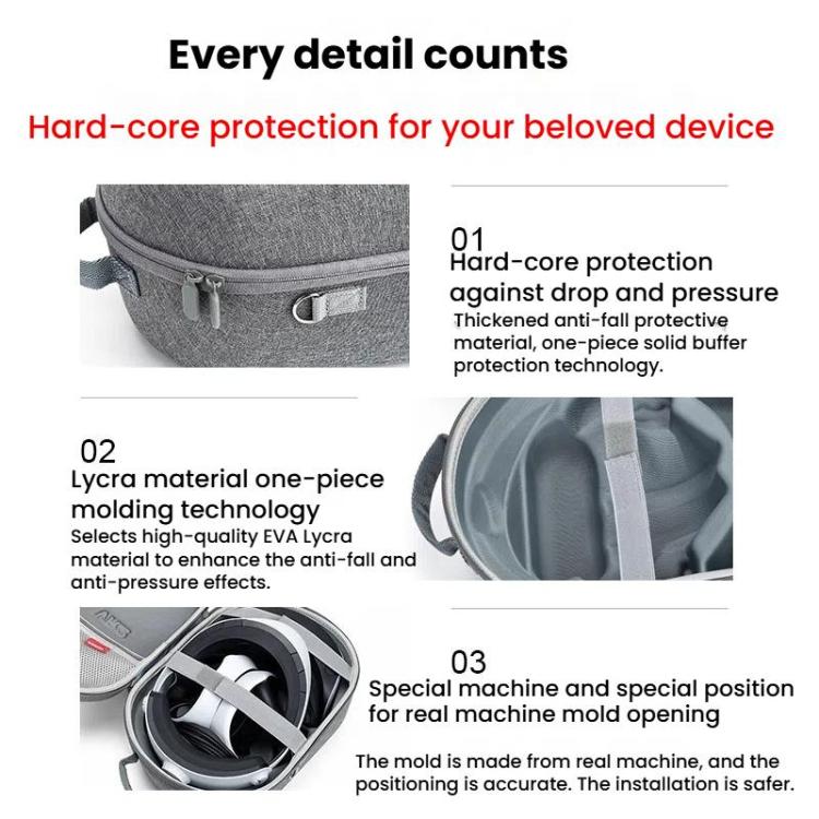 For PlayStation VR2 Portable Protective Storage Bag, Style: Shoulder Strap Dark Gray - VR Accessories by PMC TechLife | Online Shopping South Africa | PMC TechLife | Buy Now Pay Later Mobicred