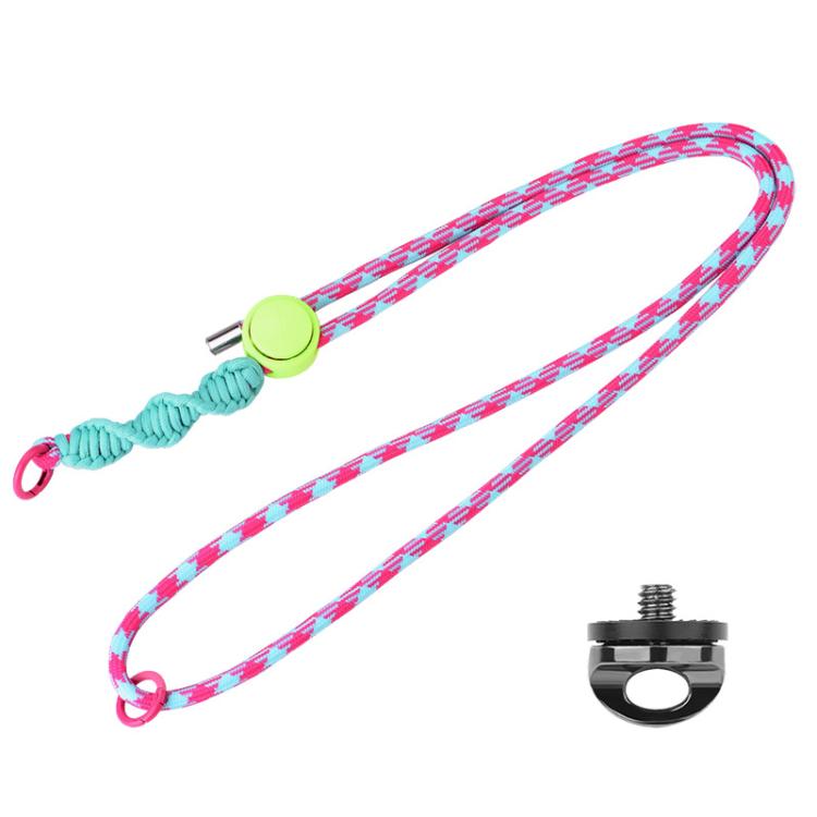 BRDRC Sport Camera Lanyard With 1/4 Inch Screw Anti-Lost Crossbody Lanyard(Pink Blue Green) - Camera Strap by BRDRC | Online Shopping South Africa | PMc TechLife | Buy Now Pay Later Mobicred