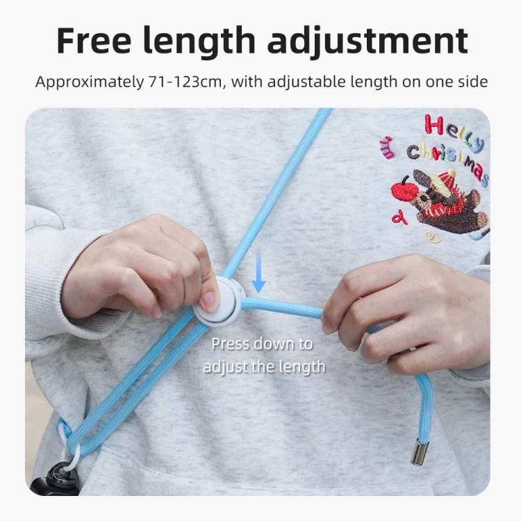 BRDRC Sport Camera Lanyard With 1/4 Inch Screw Anti-Lost Crossbody Lanyard(Light Blue Rope White Knot) - Camera Strap by BRDRC | Online Shopping South Africa | PMc TechLife | Buy Now Pay Later Mobicred