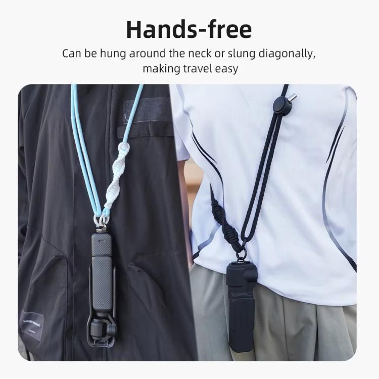 BRDRC Sport Camera Lanyard With 1/4 Inch Screw Anti-Lost Crossbody Lanyard(Black Rope Gray Knot) - Camera Strap by BRDRC | Online Shopping South Africa | PMc TechLife | Buy Now Pay Later Mobicred