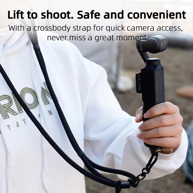 BRDRC Sport Camera Lanyard With 1/4 inch Screw Anti-Lost Crossbody Rope Accessory(Black) - Camera Strap by BRDRC | Online Shopping South Africa | PMc TechLife | Buy Now Pay Later Mobicred