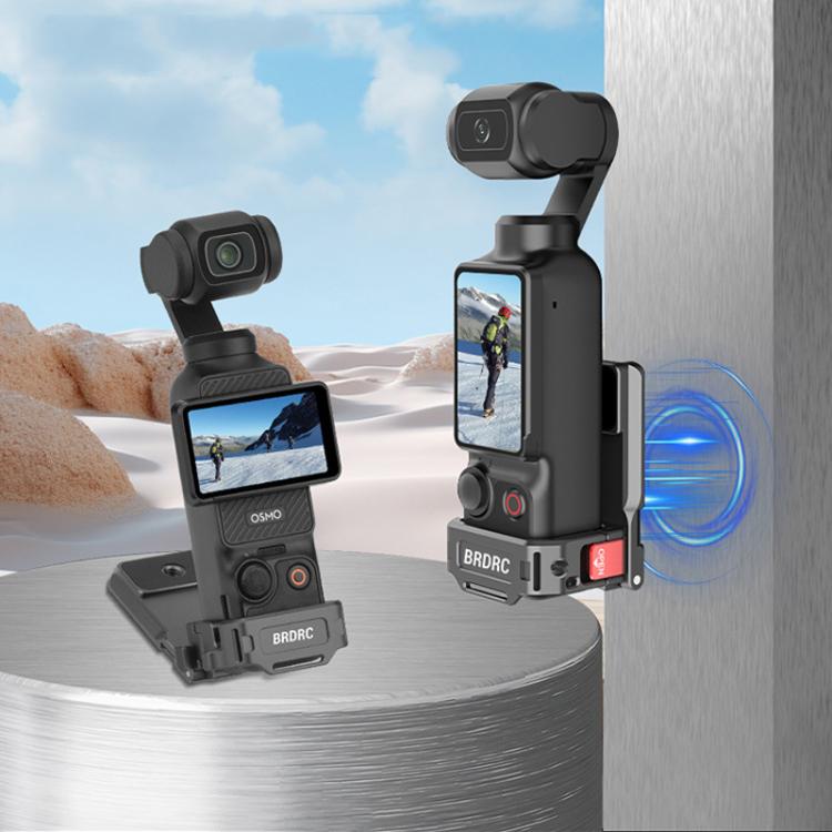 For DJI OSMO Pocket 3 BRDRC PO3005 Multi-functional Magnetic Base Expansion Back Clip Holder Adapter Bezel Accessory(Tarnish) - free shipping - PMC TechLife - Order now!