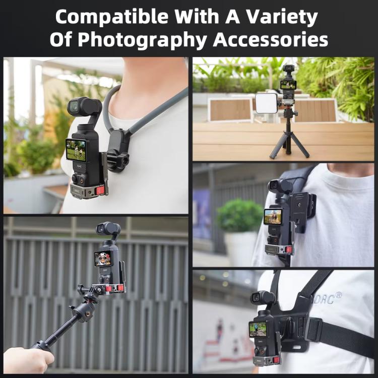 For DJI OSMO Pocket 3 BRDRC PO3005 Multi-functional Magnetic Base Expansion Back Clip Holder Adapter Bezel Accessory(Tarnish) - free shipping - PMC TechLife - Order now!