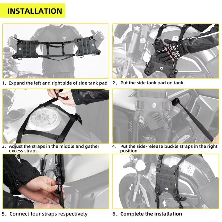Rhinowalk MTR001B Outdoor Riding Motorcycle Fuel Tank Double-side Storage Hanging Bags(Black) - free shipping - PMc TechLife - Order now!