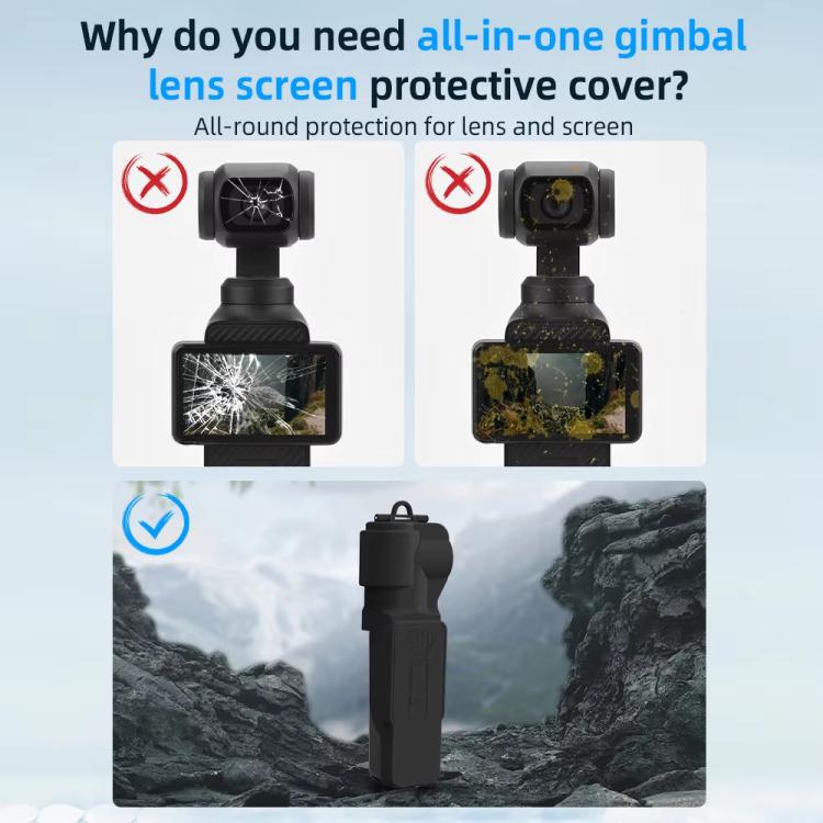 For DJI OSMO Pocket 3 BRDRC Lens Cap Camera Case Screen Protector Accessories(Blue) - free shipping - PMC TechLife - Order now!