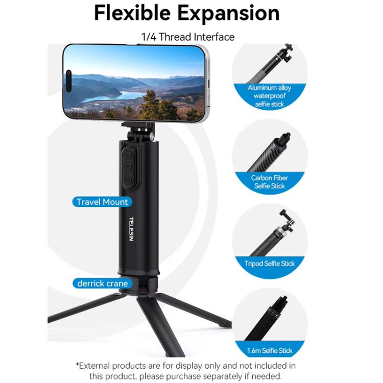 TELESIN P1-HSS-02 Magnet Version Remote Control Travel Photo Cell Phone Holder Desktop Fixed Lazy Magnetic Holder - Desktop Holder by TELESIN | Online Shopping South Africa | PMc TechLife | Buy Now Pay Later Mobicred