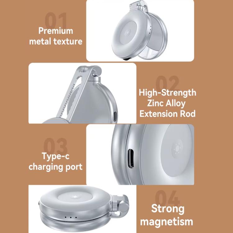 TELESIN S5-BGD-01 Mini Phone Magnetic Beauty Replacement Light Tri-color Temperature Portable Selfie Mirror Rotating Stretching Pocket Lamp - free shipping - PMc TechLife - Order now!