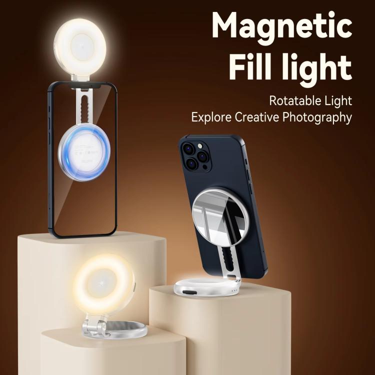 TELESIN S5-BGD-01 Mini Phone Magnetic Beauty Replacement Light Tri-color Temperature Portable Selfie Mirror Rotating Stretching Pocket Lamp - free shipping - PMc TechLife - Order now!
