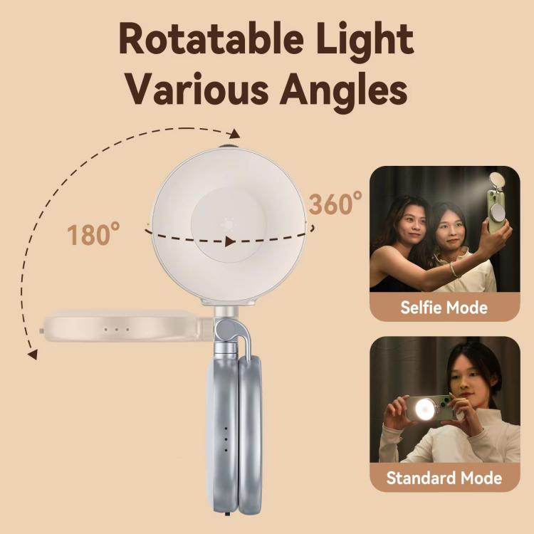 TELESIN S5-BGD-01 Mini Phone Magnetic Beauty Replacement Light Tri-color Temperature Portable Selfie Mirror Rotating Stretching Pocket Lamp - free shipping - PMc TechLife - Order now!