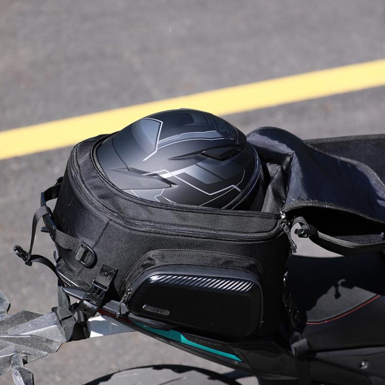 Rhinowalk MT2335 23L-35L Expandable Large-capacity EVA Hard Shell Motorcycle Tail Bag(Carbon Fiber) - free shipping - PMc TechLife - Order now!