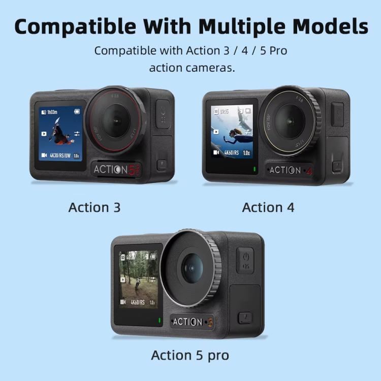 For DJI Osmo Action 3 / 4 / 5 Pro Flymile Silicone Cover Sport Camera Lens Drop Cases(Blue) - free shipping - PMC TechLife - Order now!