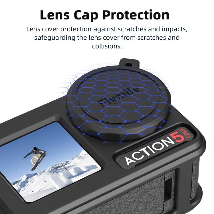 For DJI Osmo Action 3 / 4 / 5 Pro Flymile Silicone Cover Sport Camera Lens Drop Cases(Blue) - free shipping - PMC TechLife - Order now!