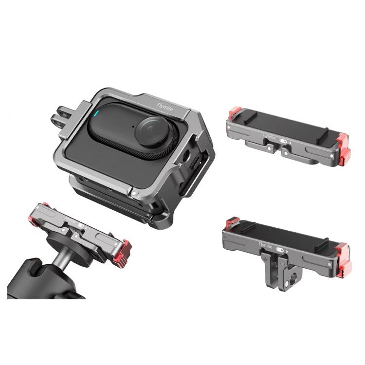 For Insta360 GO 3 / 3S Flymile Magnetic Metal Quick Release Base Sports Camera Adapter Bracket(Tarnish) - free shipping - PMC TechLife - Order now!