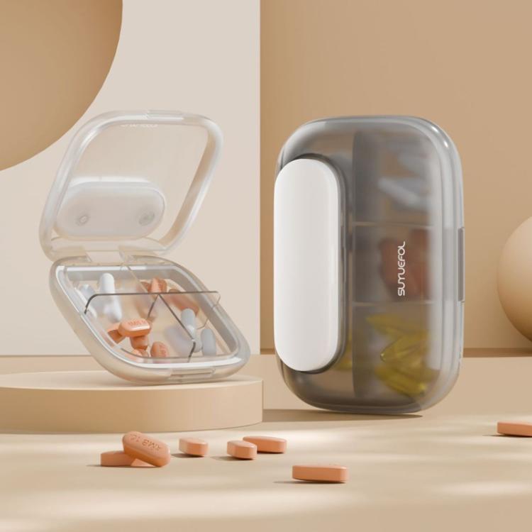 Portable Pill Box Dispenser Sealed Large Capacity Seven Days a Week Medication Organizer, Color: 6 Grids Gray - free shipping - PMC TechLife - Order now!