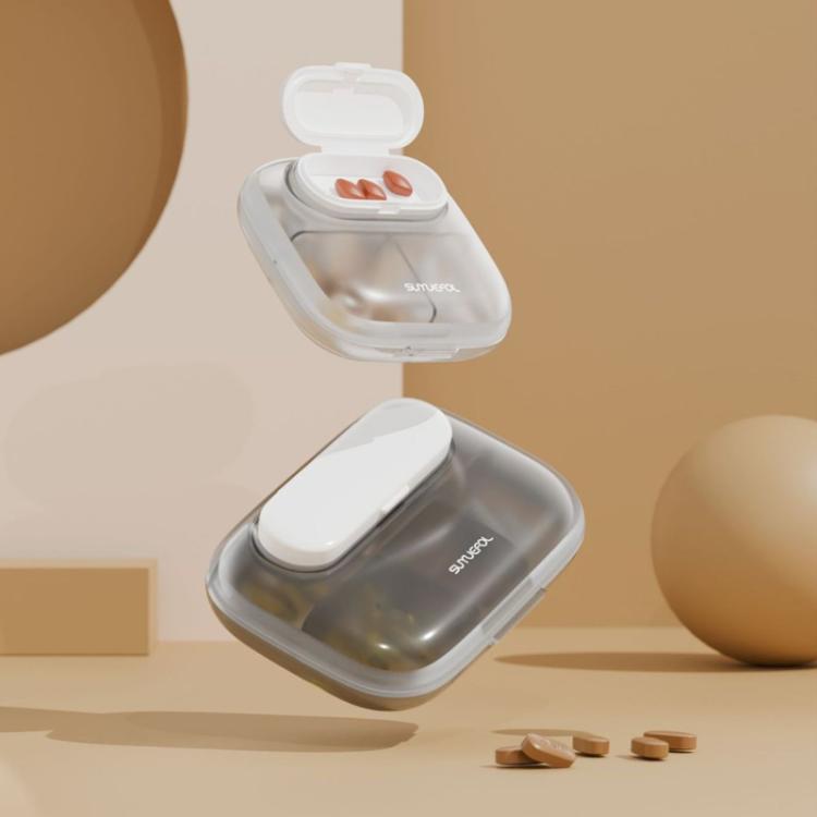 Portable Pill Box Dispenser Sealed Large Capacity Seven Days a Week Medication Organizer, Color: 6 Grids Gray - free shipping - PMC TechLife - Order now!