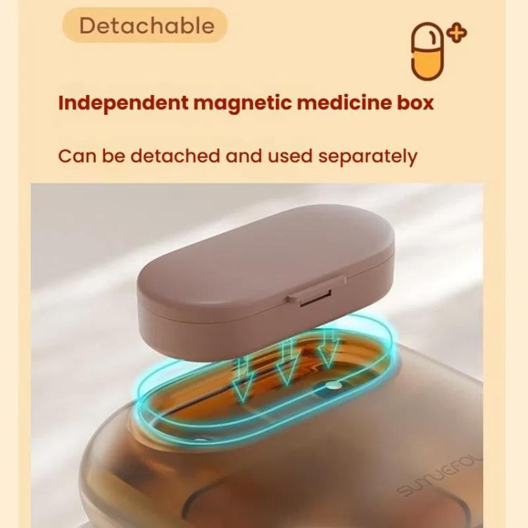 Portable Pill Box Dispenser Sealed Large Capacity Seven Days a Week Medication Organizer, Color: 6 Grids Gray - free shipping - PMC TechLife - Order now!