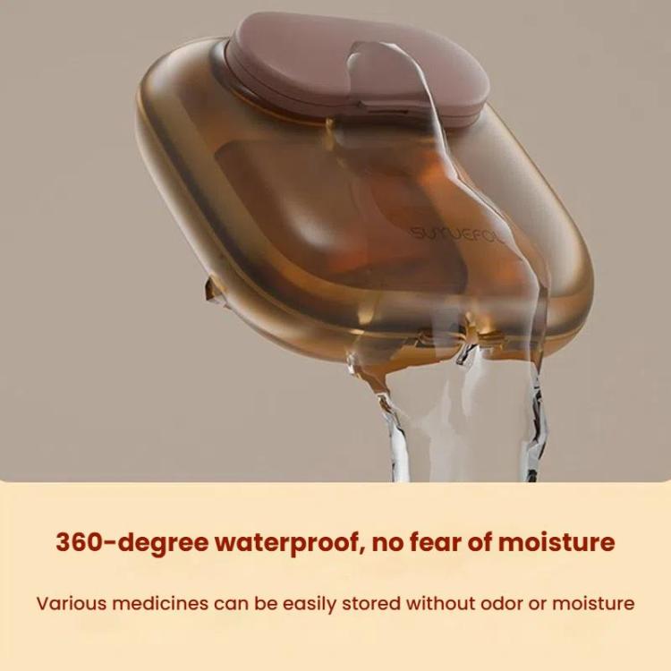 Portable Pill Box Dispenser Sealed Large Capacity Seven Days a Week Medication Organizer, Color: 4 Grids Gray - free shipping - PMC TechLife - Order now!