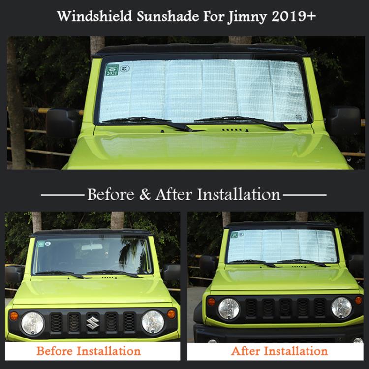 122 x 45cm For Suzuki Jimny2019+ Automobile Windshield Sunshade Interior Modification Heat Insulation Sun Visor - Window Foils & Solar Protection by PMc TechLife | Online Shopping South Africa | PMc TechLife | Buy Now Pay Later Mobicred