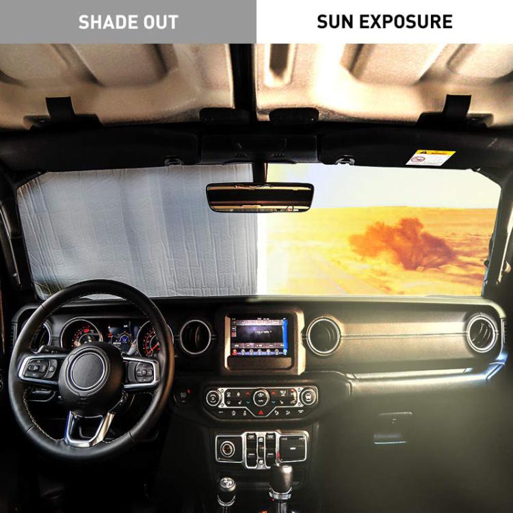 For Jeep Wrangler JL After 2018 ������������������������������(Black+Silver) - Window Foils & Solar Protection by PMc TechLife | Online Shopping South Africa | PMc TechLife | Buy Now Pay Later Mobicred