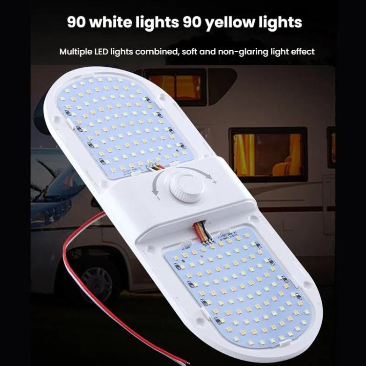 12-24V RV Light 180 LEDs 3-Color Temperature Dimmable Roof Light FC02 - free shipping - PMc TechLife - Order now!
