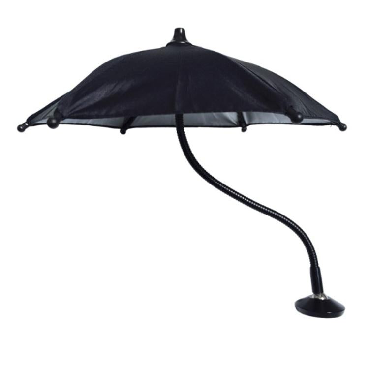 Magnetic Phone Mini Sun Protection Umbrella Parasol Diameter 9.4 inch, Metal Hose 8.3 inch(Black) - Universal Car Holders by PMc TechLife | Online Shopping South Africa | PMc TechLife | Buy Now Pay Later Mobicred