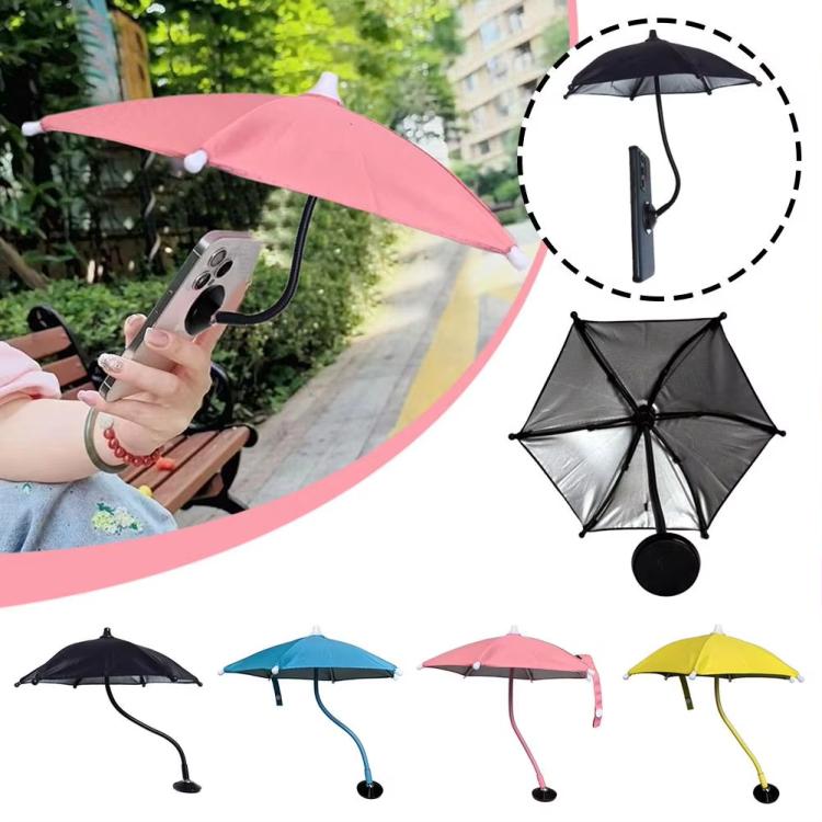 Magnetic Phone Mini Sun Protection Umbrella Parasol Diameter 9.4 inch, Metal Hose 8.3 inch(Pink) - Universal Car Holders by PMc TechLife | Online Shopping South Africa | PMc TechLife | Buy Now Pay Later Mobicred