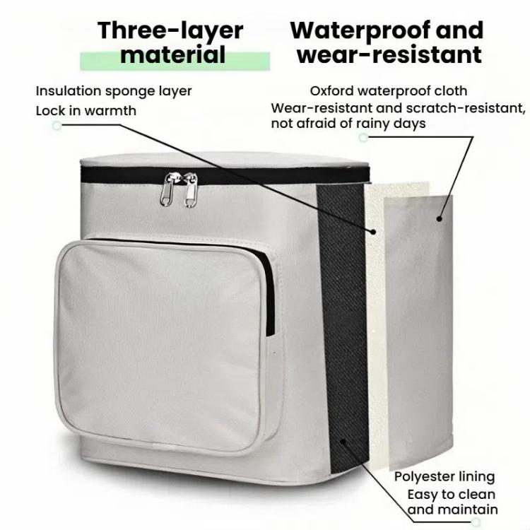 Electrical Motorcycle Waterproof Rear Backrest Hanging Bag Large Capacity Helmet Storage Bag(White) - Bags & Luggages by PMc TechLife | Online Shopping South Africa | PMc TechLife | Buy Now Pay Later Mobicred