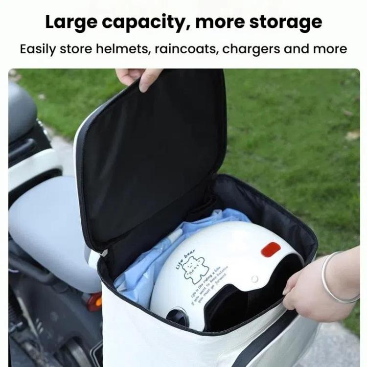 Electrical Motorcycle Waterproof Rear Backrest Hanging Bag Large Capacity Helmet Storage Bag(White) - Bags & Luggages by PMc TechLife | Online Shopping South Africa | PMc TechLife | Buy Now Pay Later Mobicred