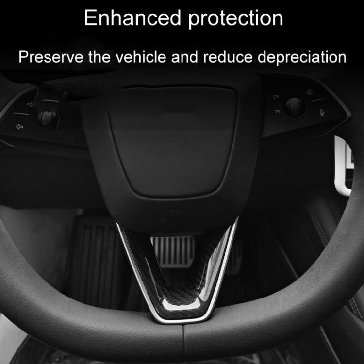 For Tesla Model 3 Car Modification Interior Carbon Fiber Steering Wheel Patch, Style: Matte - Car Interior Mouldings by PMc TechLife | Online Shopping South Africa | PMc TechLife | Buy Now Pay Later Mobicred
