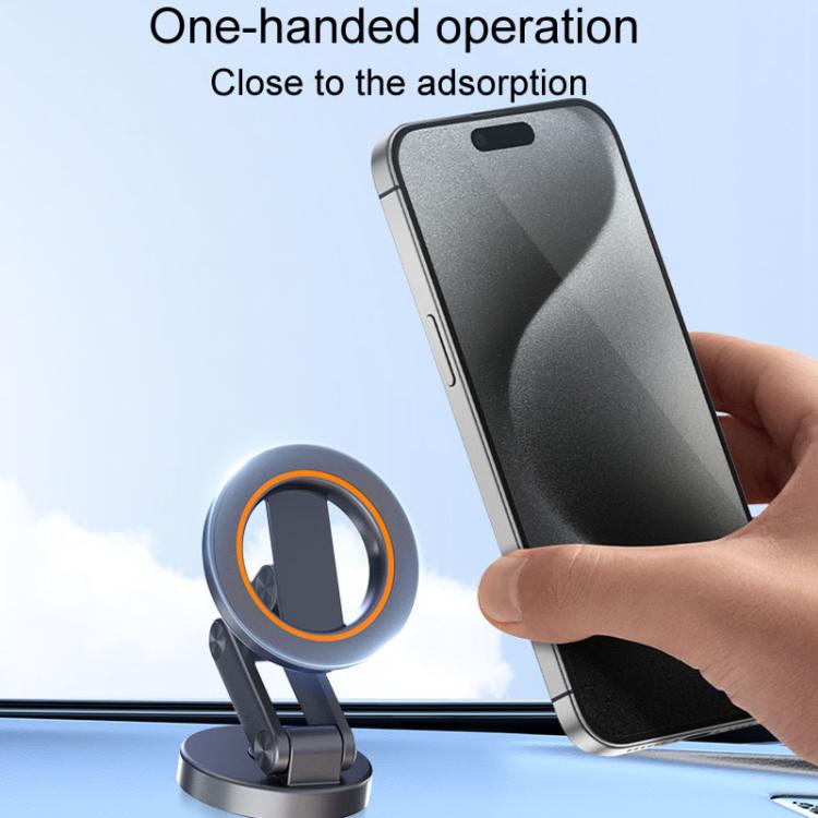 JK-319 Universal Foldable Car Cell Phone Holder Car Dashboard Rotating Magnetic Navigation Mount(Black) - Universal Car Holders by PMc TechLife | Online Shopping South Africa | PMc TechLife | Buy Now Pay Later Mobicred