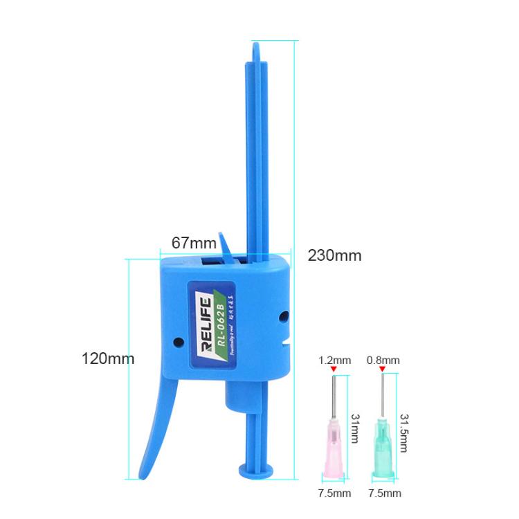 RELIFE RL-062B 30CC Manual Glue Tapper Cell Phone Repair Motherboard Soldering Oil Syringe Booster Tin Paste Syringe Pusher - free shipping - PMc TechLife - Order now!