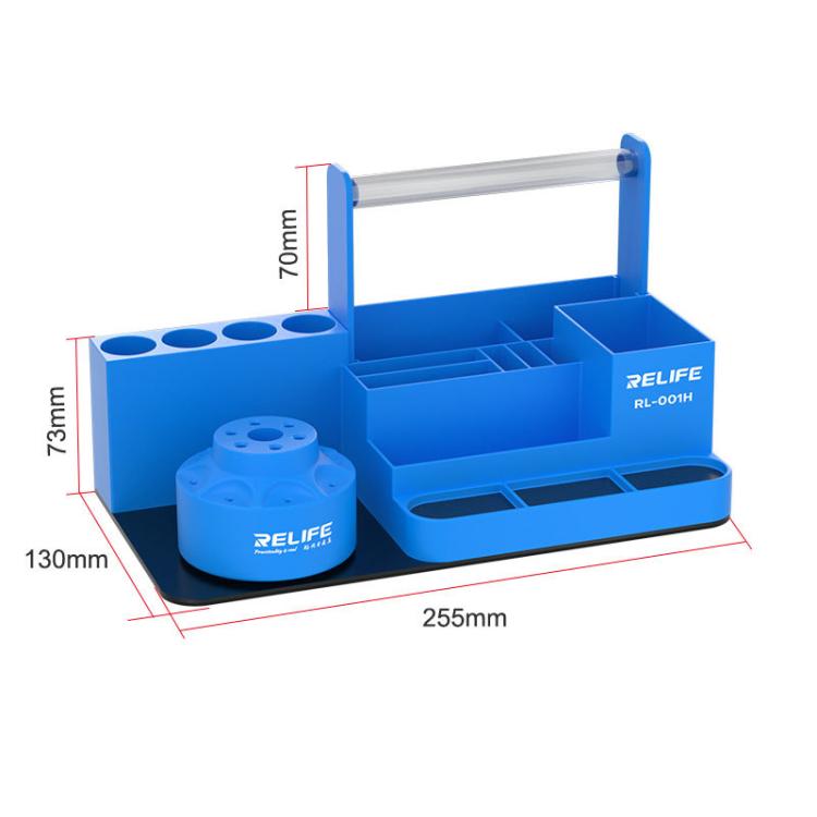 RELIFE RL-001H Rotary Organizer Cell Phone Repair Tool Parts Screwdriver Storage Rack(Blue) - free shipping - PMC TechLife - Order now!