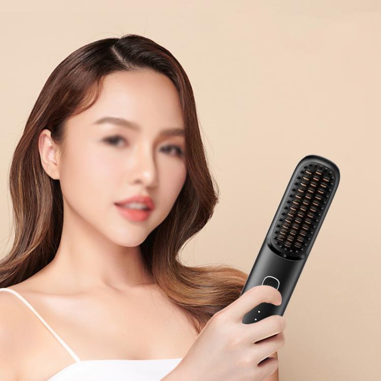 Negative Ion Hair Care Wireless Hair Straightener Portable Straight and Curly Hair Straightener(Ivory White) - free shipping - PMC TechLife - Order now!