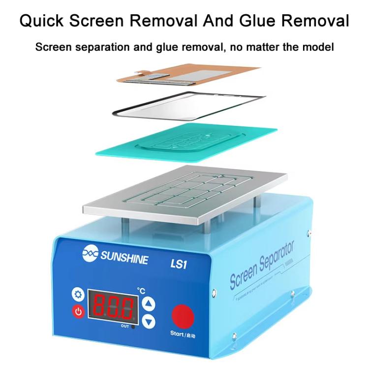 SUNSHINE LS1 Mobile Phone LCD Screen Repair Heated Separator Curved Straight Screen Frame Removal Machine - free shipping - PMC TechLife - Order now!