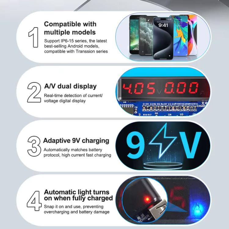 SUNSHINE SS-916 Ultra Charging Activation Fixture 5-9V Adaptive Voltage Support iPhone 16 Series and Android Models - Test Tools by SUNSHINE | Online Shopping South Africa | PMC TechLife | Buy Now Pay Later Mobicred