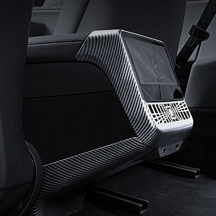 For Tesla New Model 3 / Y Car Rear Air Conditioning Vent Protection Frame, Style: Glossy Carbon Pattern - Car Interior Mouldings by PMc TechLife | Online Shopping South Africa | PMc TechLife | Buy Now Pay Later Mobicred