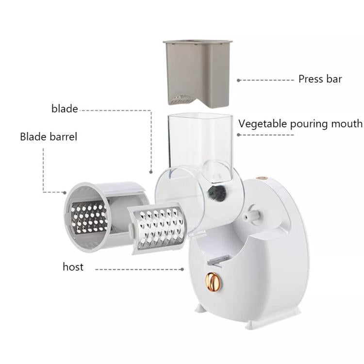 CY-661 3-in-1 Kitchen Multifunctional Roller Electric Vegetable Cutter, Spec: White US Plug - Cutter & Peeler by PMc TechLife | Online Shopping South Africa | PMc TechLife | Buy Now Pay Later Mobicred