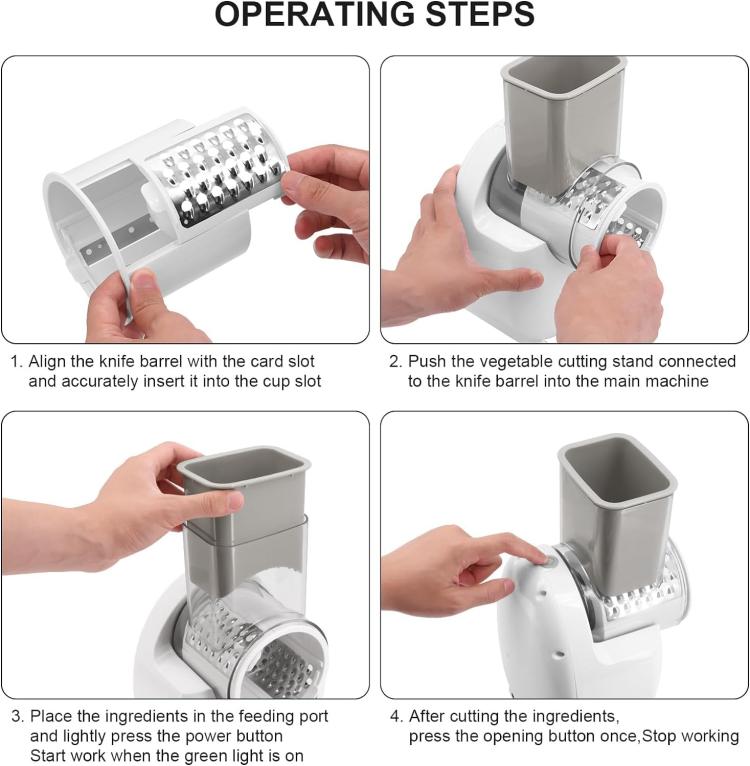 CY-661 3-in-1 Kitchen Multifunctional Roller Electric Vegetable Cutter, Spec: White EU Plug - Cutter & Peeler by PMc TechLife | Online Shopping South Africa | PMc TechLife | Buy Now Pay Later Mobicred
